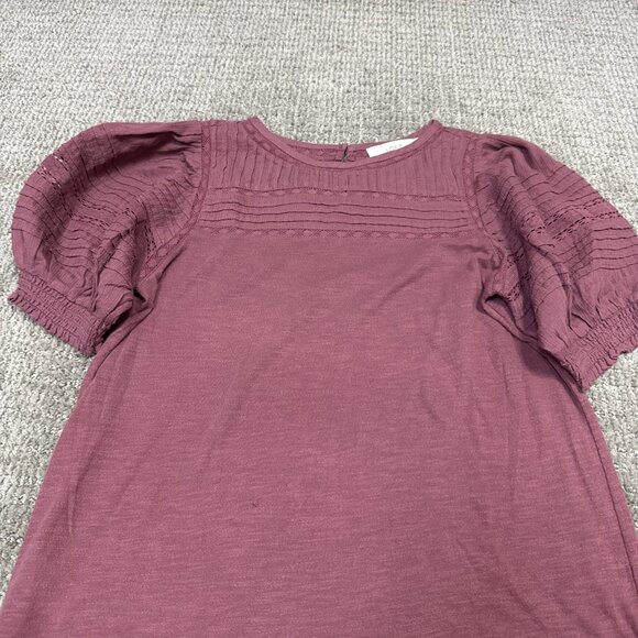Loft Top Pink-Red Short Sleeve Women’s Size Small Petite - Picture 5 of 11